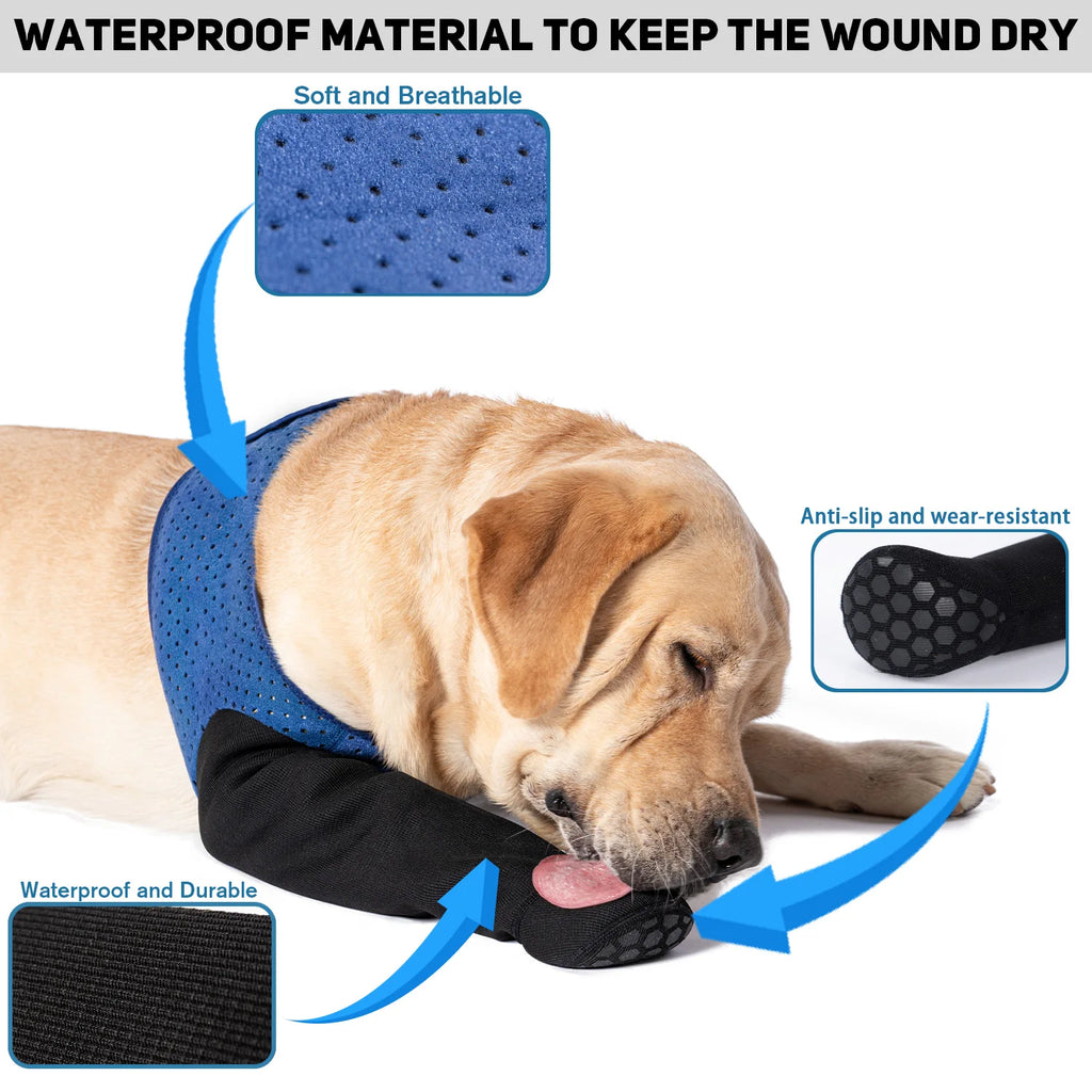 Chaussettes Protéctrices pour Chien – Anti-Léchage, Antidérapantes, M à 3XL