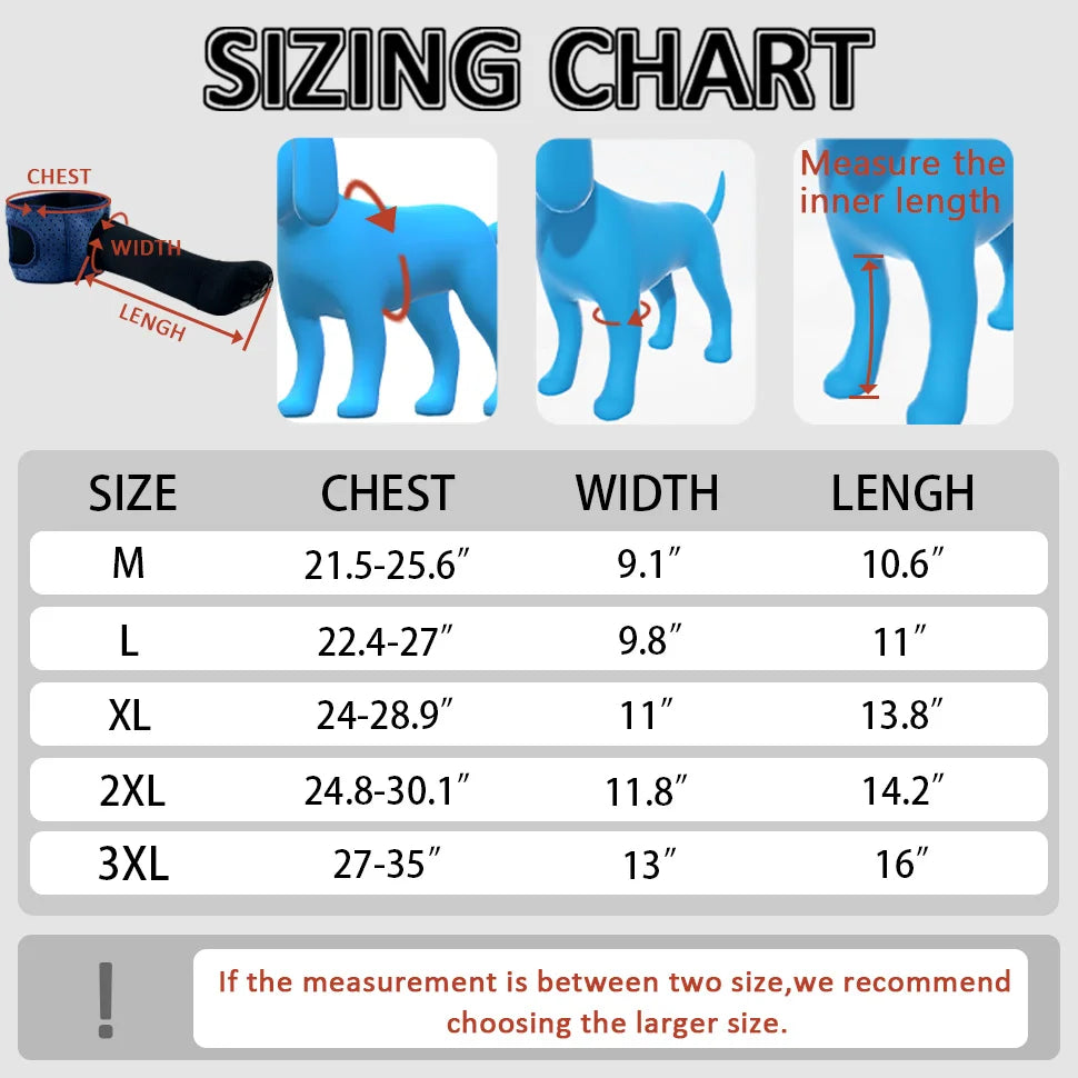 Chaussettes Protéctrices pour Chien – Anti-Léchage, Antidérapantes, M à 3XL