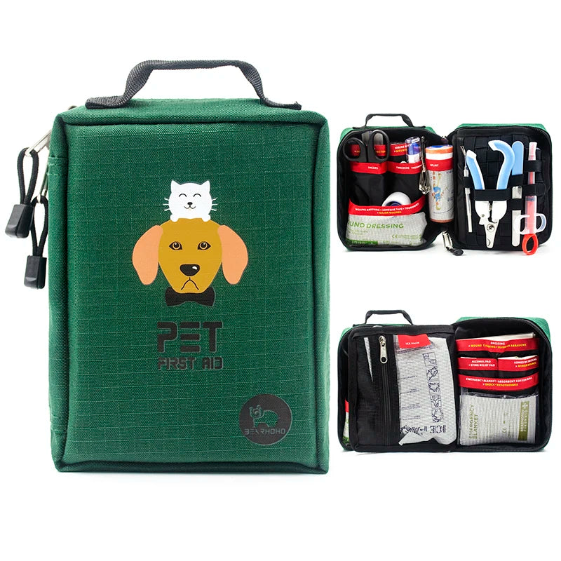 Kit de Premiers Secours pour Chien – 160 Pièces, Sac MOLLE Imperméable