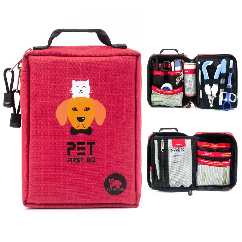 Kit de Premiers Secours pour Chien – 160 Pièces, Sac MOLLE Imperméable