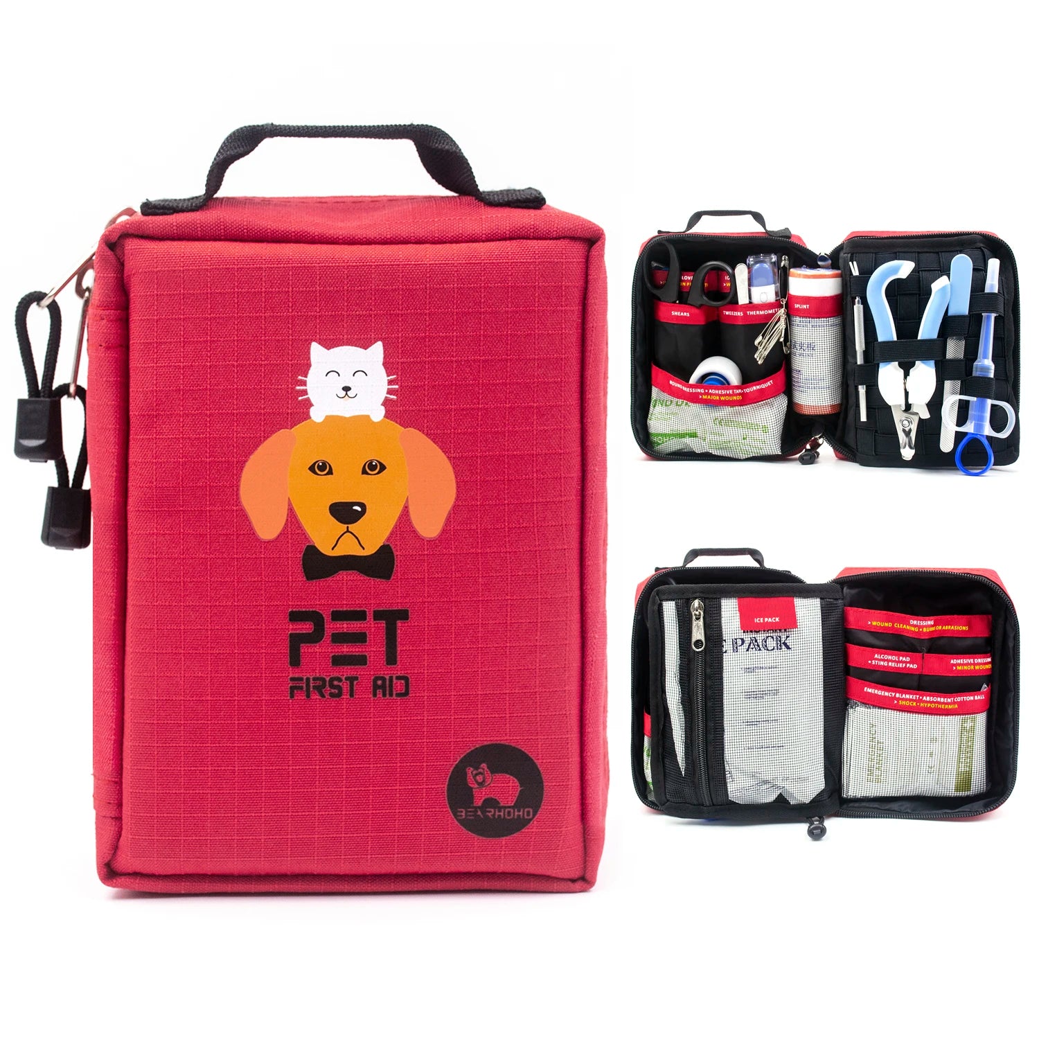 Kit de Premiers Secours pour Chien – 160 Pièces, Sac MOLLE Imperméable