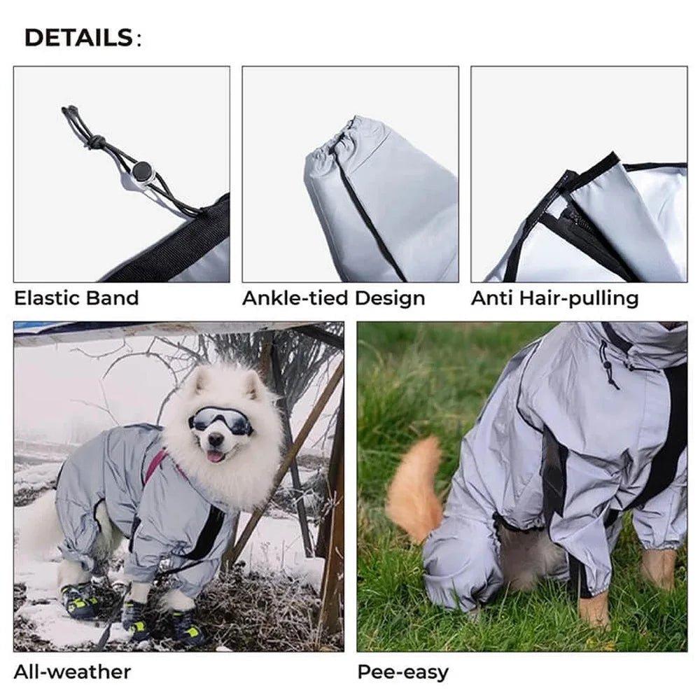 Combinaison Imperméable Réfléchissante pour Chien – Protection Solaire, M à 5XL