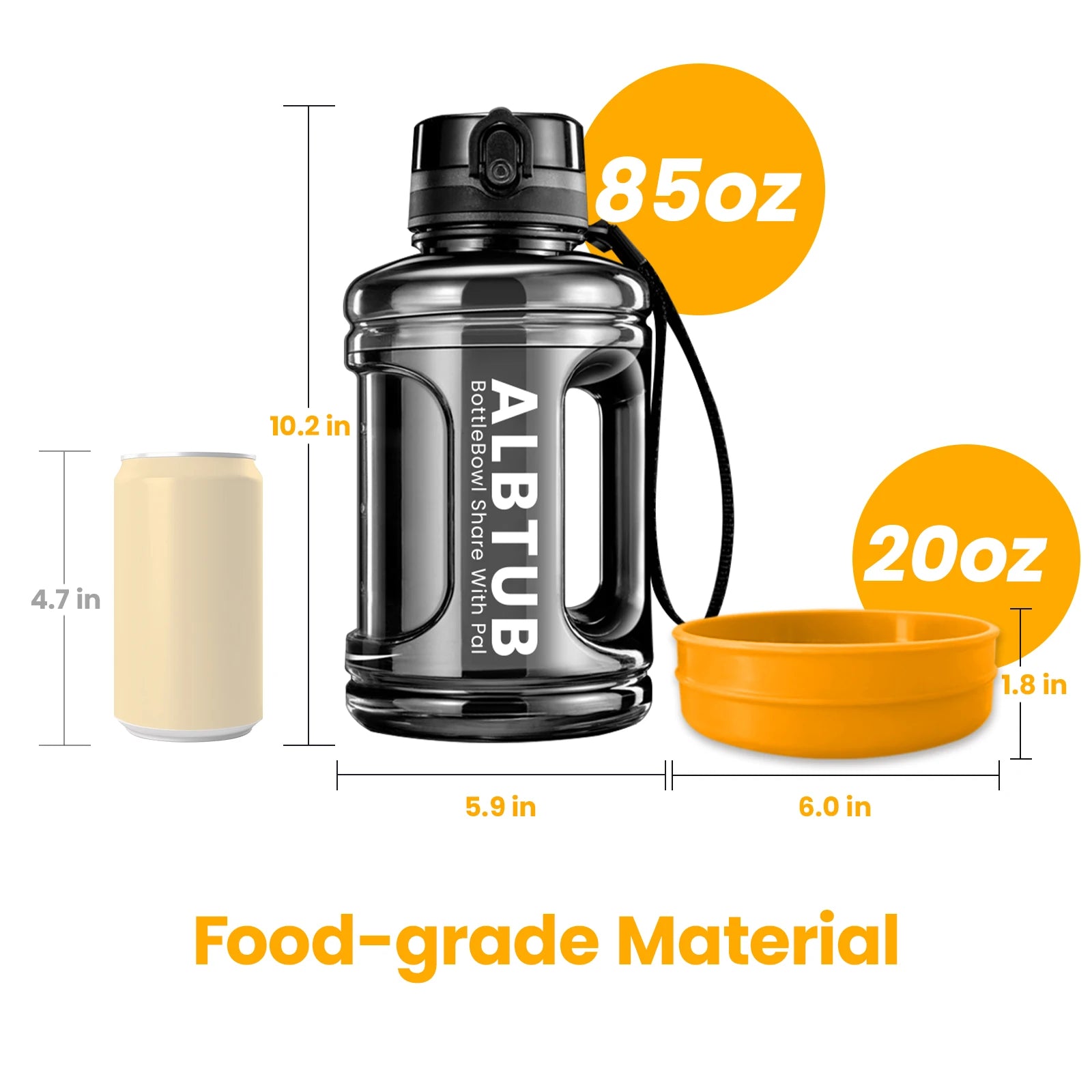 Distributeur d'eau pour chien 2,5L – Gourde portable pour randonnée, plage & camping