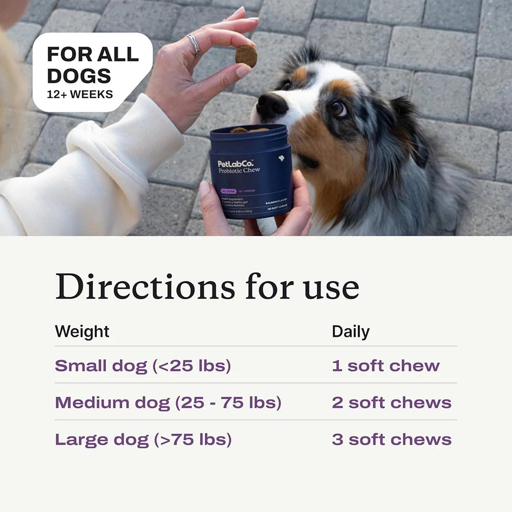 Probiotiques à mâcher pour chiens | Saveur bœuf