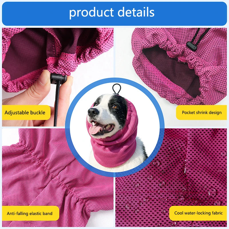 Bandana Rafraîchissant pour Chien – Protection Solaire, Réutilisable, S/M/L