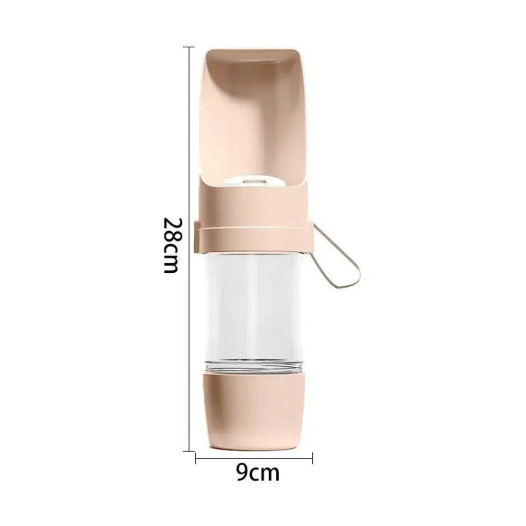 Bouteille d'Eau Portable Chien 2-en-1 – Eau 500ml & Nourriture | Randonnée & Voyage