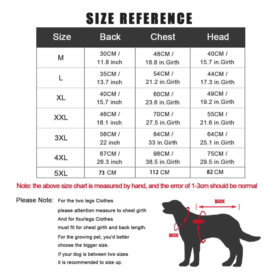 Combinaison Imperméable Réfléchissante pour Chien – Protection Solaire, M à 5XL