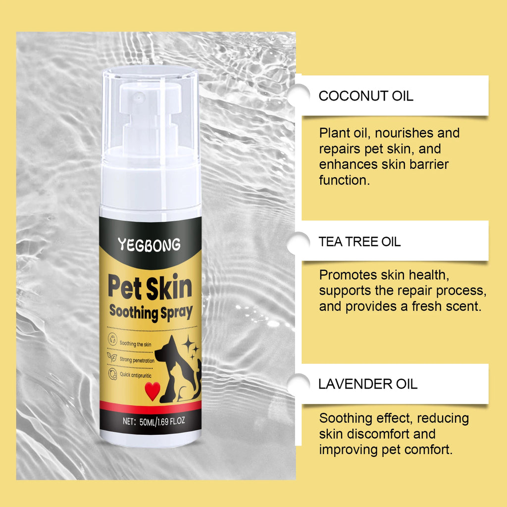 Spray Soin de la Peau pour Chien  – Anti-Démangeaisons, Régénérant, 50 ml