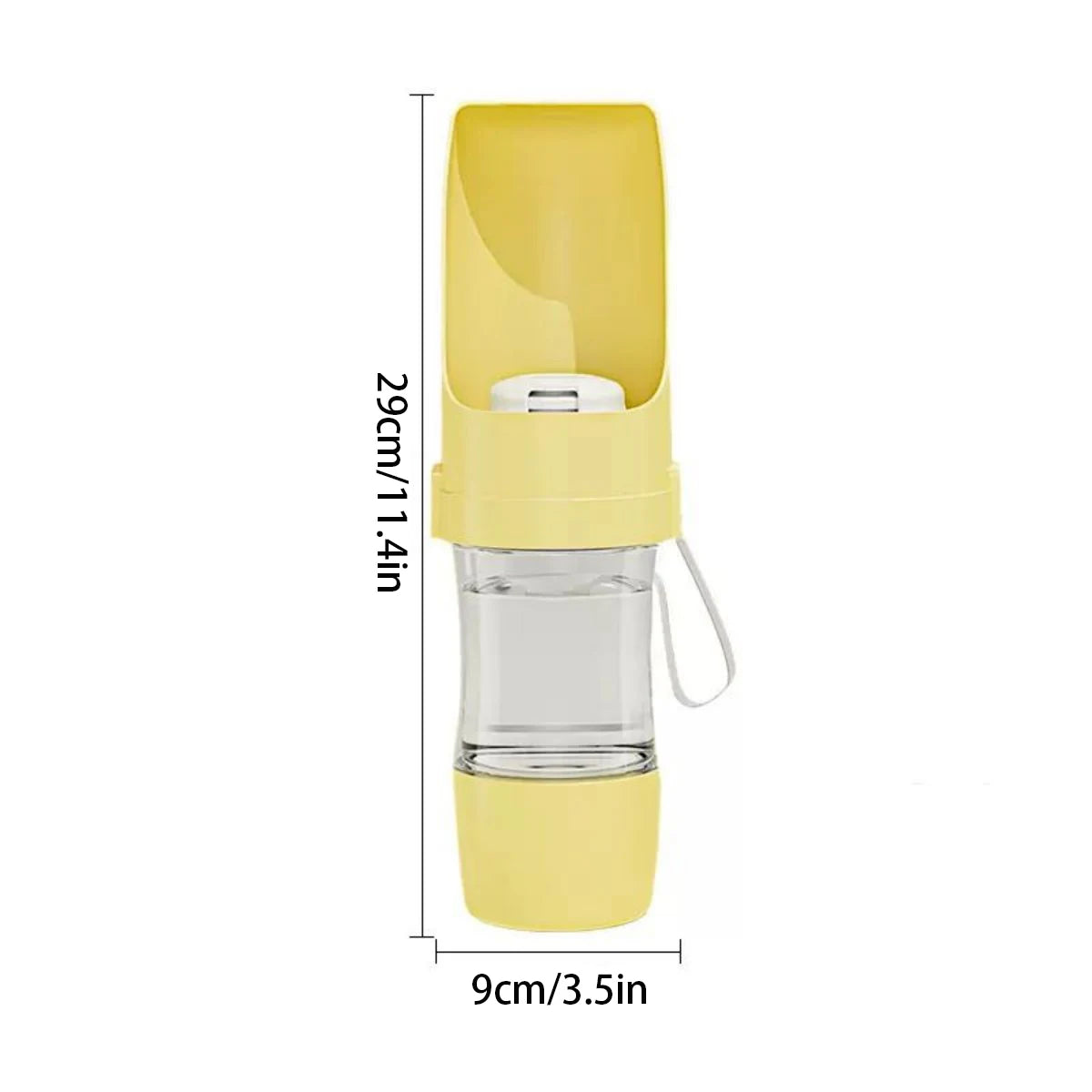 Bouteille d'Eau Portable Chien 2-en-1 – Eau 500ml & Nourriture | Randonnée & Voyage
