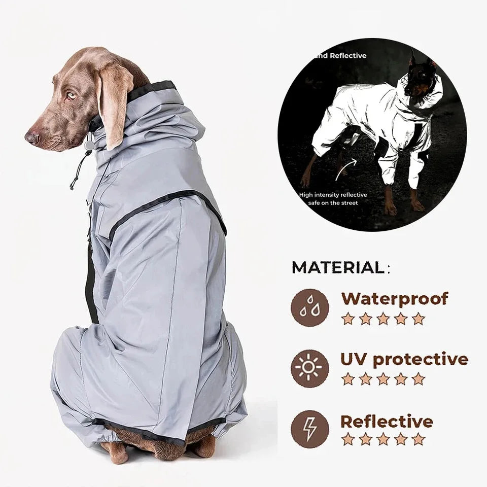 Combinaison Imperméable Réfléchissante pour Chien – Protection Solaire, M à 5XL