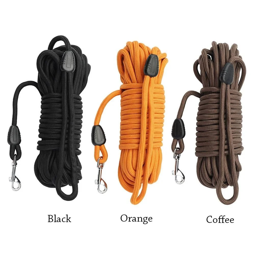 Laisse Longue pour Chien – Nylon Tressé Absorbant les Chocs, 5m / 10m / 15m