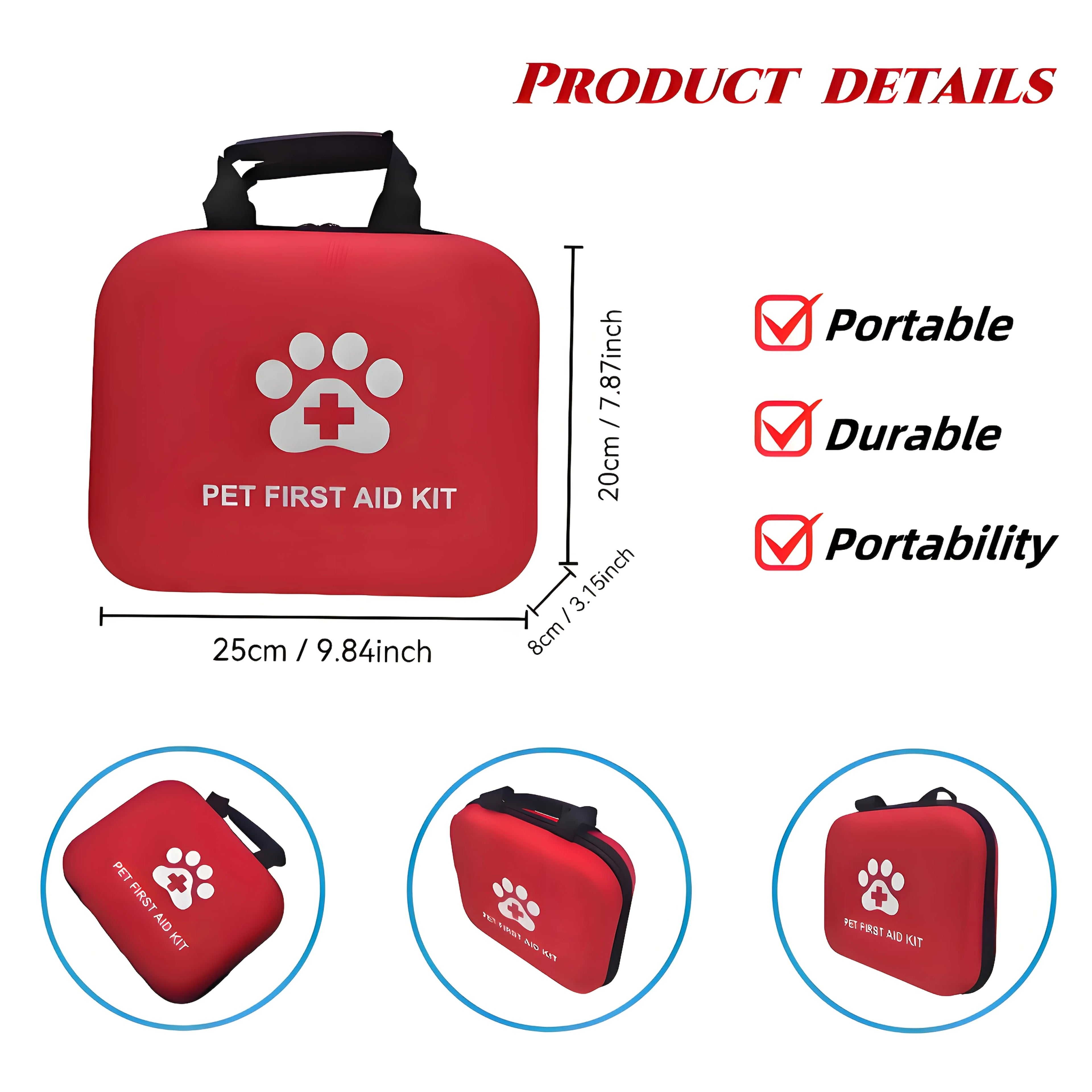 Trousse de Premiers Secours Chien et Chat – Portable, Camping & Randonnée