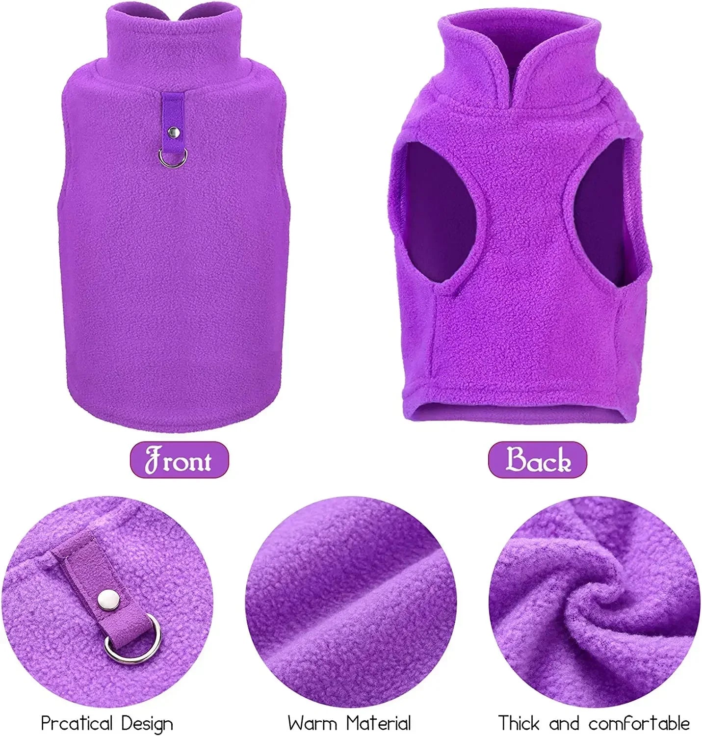 Gilet polaire d'hiver pour chien – Petites & Moyennes races