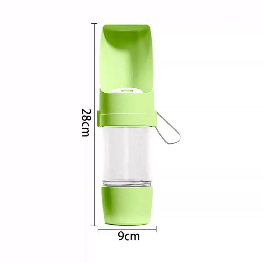Bouteille d'Eau Portable Chien 2-en-1 – Eau 500ml & Nourriture | Randonnée & Voyage