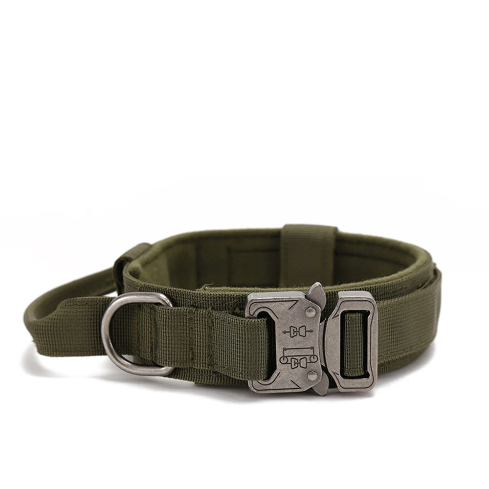 Ensemble Laisse & Collier Tactique pour Chien – Nylon Réfléchissant