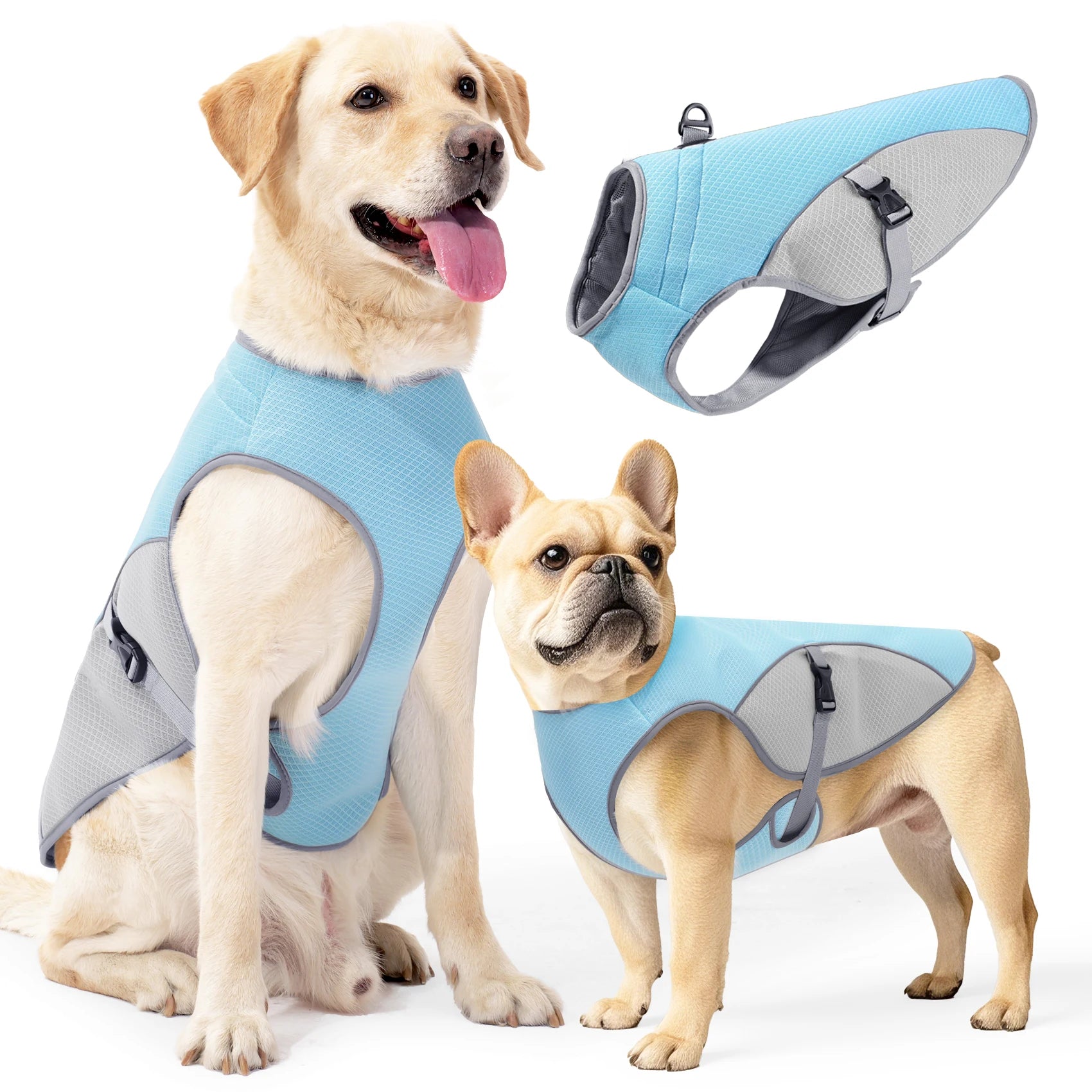 Gilet de Refroidissement pour Chien – Harnais Veste Fraîche avec Bouteille d'Eau Portable