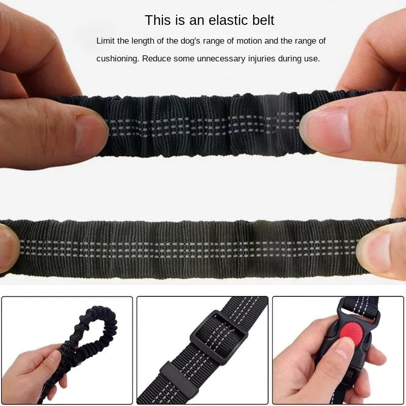 Laisse Mains Libres pour Chien – Ceinture de Taille Réglable, Course & Jogging