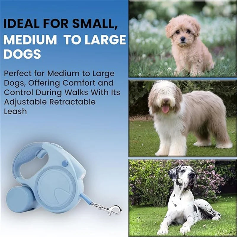 Laisse Rétractable avec Lampe & Distributeur pour Chien