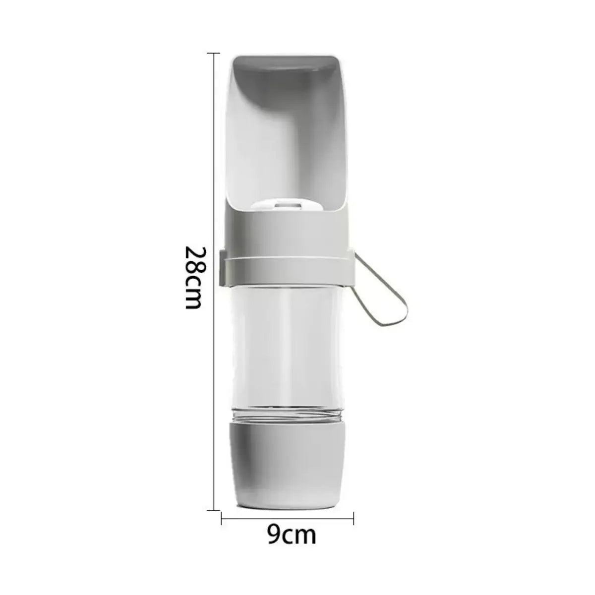 Bouteille d'Eau Portable Chien 2-en-1 – Eau 500ml & Nourriture | Randonnée & Voyage