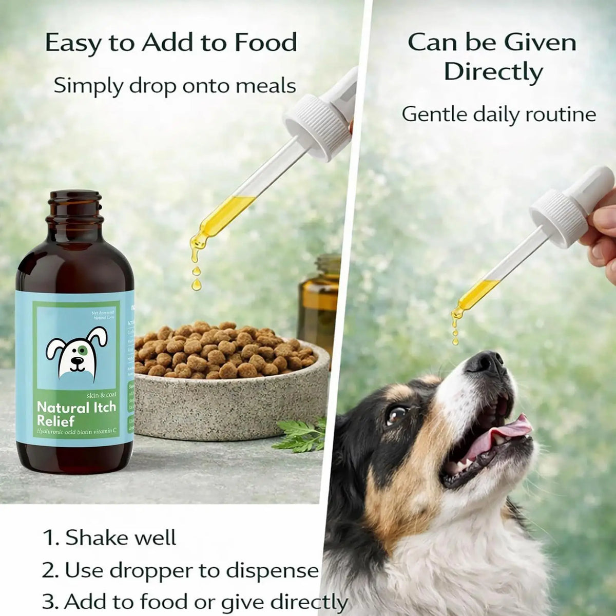 Soin apaisant pour la peau du chien, huile 60 ml
