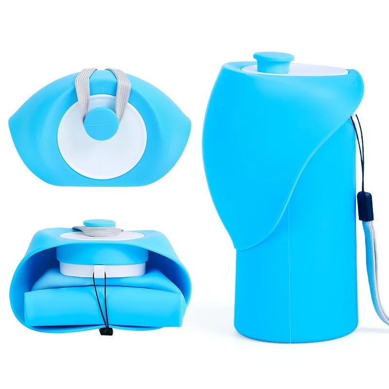 Bouteille d'eau pour chien pliable – Distributeur portable anti-fuite 550 ml