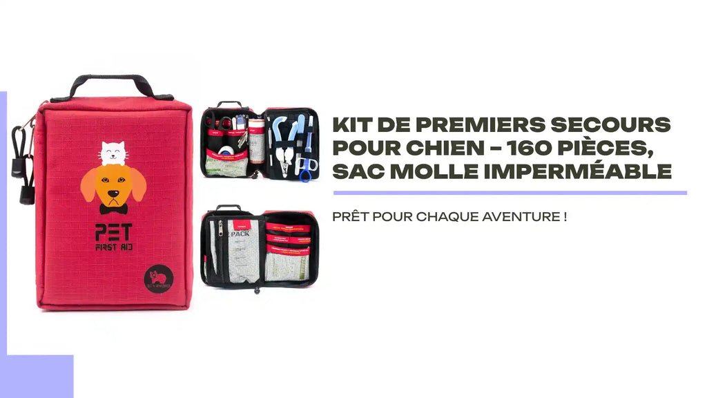 Kit de Premiers Secours pour Chien &ndash; 160 Pi&egrave;ces, Sac MOLLE Imperm&eacute;able by@Outfy